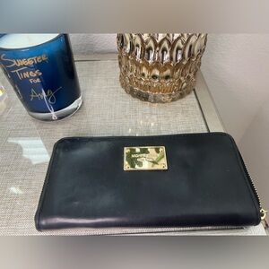 Michael Kors Black and Gold Logo wallet